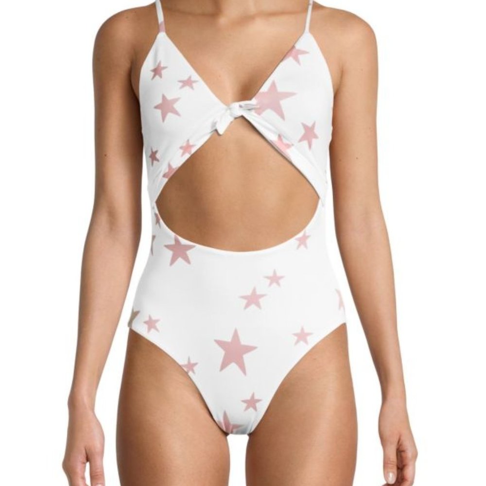 Chaser Pink Star Cutout One Piece Swimsuit